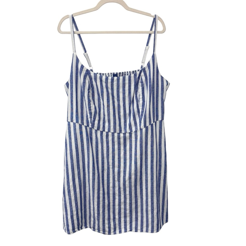 Old Navy Blue and White Striped Mini Dress